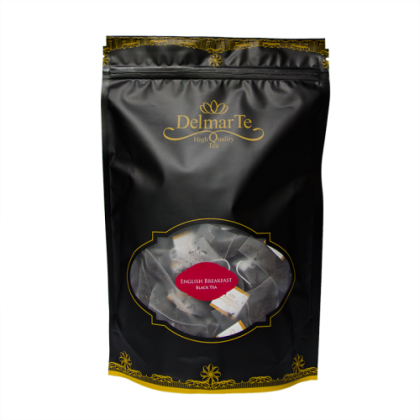 DelmarTe Premium English Breakfast - черен чай - биоразградими сашета